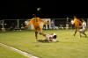 Freshman Franki Mocellin slide tackles an attacking Trevecca forward. - Photo by Matt Elia