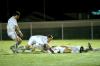 The Union Bulldogs celebrate after a goal scored by senior Scott <em>Sinky</em> Sinclair in Union's 2-1 win over Trevecca Nazarene. - Photo by Matt Elia
