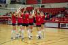 The Lady Bulldogs huddle up on the court to prepare for the next set against Trevecca Nazarene University.  - Photo by Neisha Fuson