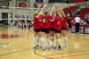 The Lady Bulldogs focus before the next set against Trevecca Nazarene University.  - Photo by Neisha Fuson