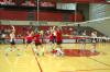 The Lady Bulldogs celebrate after they score a point against their opponents from Mid-Continent University - Photo by Neisha Fuson