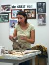 Guest Artist Rebecca Forester sculpts a sketch model for an all day art workshop. - Photo by Stephanie Schroeder