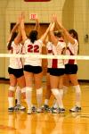 The Union Lady Bulldogs gather before play in a close match against Freed-Hardeman. - Photo by Matt Elia