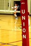 The Lady Bulldog volleyball team gets off to a good start against cross-town rival Freed-Hardeman. - Photo by Matt Elia