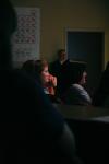Union students and faculty watch an old television show talking about chemistry during an American Chemical Society Meeting.  - Photo by Neisha Fuson