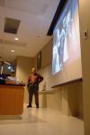 During an American Chemical Society meeting, Dr. John Fortman showed several humorous clips from popular TV shows addressing the sciences. - Photo by Neisha Fuson