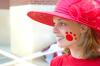 Senior Emily Watlington, social work major, shows off her school spirit before a Lady Bulldog match. - Photo by Matthew Diggs