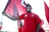 Sophomore Darrion Garrett, pre-med biology major, shows his school spirit before a soccer match. - Photo by Matthew Diggs