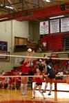 Junior Brisa Berlin blocks a hit from Lambuth Univeristy. - Photo by Stephanie Schroeder
