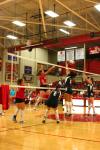 Junior Emilie Ogas spikes the ball in a Union win over Lambuth University. - Photo by Stephanie Schroeder