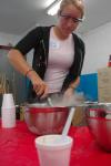 Alicia Bennett makes some ice cream for a Boys and Girls Club.  - Photo by Neisha Fuson