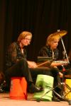 Julie Davila performed along with two other ladies, Amy Smith and Julie Hill, also known as The Caixa Trio, whose instruments are purely percussion. They performed in the Savage Chapel on Oct. 1, 2007. - Photo by Stephanie Schroeder