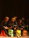 The Caixa Trio is a group of three women, Julie Davila, Julie Hill, and Amy Smith, whose instruments are purely percussion. They performed in the Savage Chapel on Oct. 1, 2007. - Photo by Stephanie Schroeder