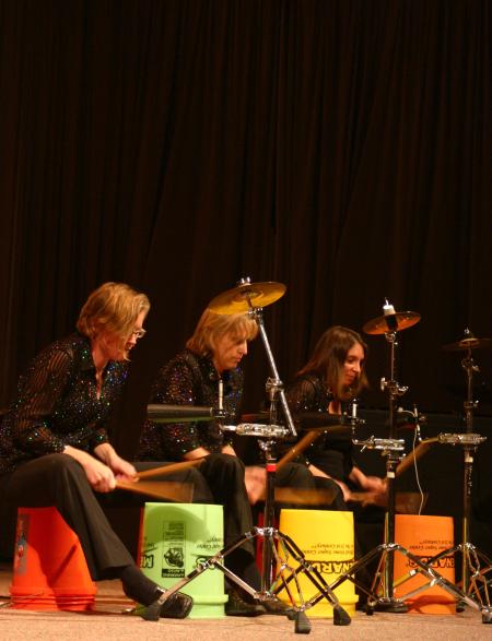 The Caixa Trio is a group of three women, Julie Davila, Julie Hill, and Amy Smith, whose instruments are purely percussion. They performed in the Savage Chapel on Oct. 1, 2007.