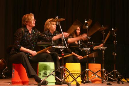 The Caixa Trio is a group of three women, Julie Davila, Julie Hill, and Amy Smith, whose instruments are purely percussion. They performed in the Savage Chapel on Oct. 1, 2007.