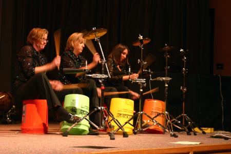 The Caixa Trio is a group of three women, Julie Davila, Julie Hill, and Amy Smith, whose instruments are purely percussion. They performed in the Savage Chapel on Oct. 1, 2007.