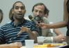 Matthew Marshall joins the discussion about the Jena Six during a forum held in Harvey Hall.   - Photo by Matthew Diggs
