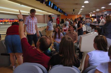 Brothers, sisters, friends and family went to the Family Fun Center for some bowling during Family Weekend.