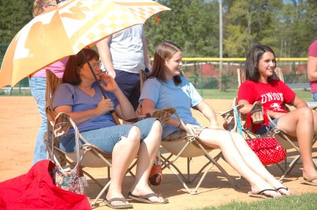 Families enjoyed the intramural flag football action during Family Weekend.