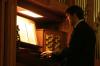 Olivier Latry, titular organist of the Cathedral of Notre-Dame in Paris, performs in the chapel for the McAfee Organ Concert. - Photo by Stephanie Schroeder