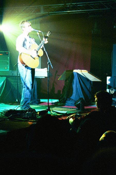 The Bebo Norman coffeehouse concert provided an intimate setting for the audience.