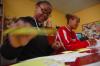 Freshman Latoya Bellamy, who plays on the lady bulldog basketball team, and Stephanie Clark, lady bulldog assistant coach, volunteer their time with J-Crib Ministries during Day of Remembrance.  - Photo by Neisha Fuson