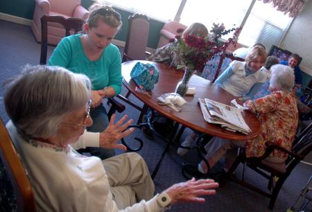 Union students went to visit residents at Cheyenne Trace this year on Day of Remembrance. 