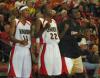 The Union bench reacts to a play on the court. - Photo by Matthew Diggs
