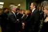 Andrew Card, President Bush's former chief of staff, greets Union Director of Student Leadership Development Jason Castles upon arriving on campus. - Photo by Matt Elia