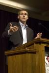 Dr. David Platt, pastor the Church at Brook Hills in Birmingham, Alabama, preaches his first of four messages for this years Faith & Practice chapel series. - Photo by Matt Elia