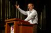 Dr. David Platt, pastor the Church at Brook Hills in Birmingham, Alabama, preaches his fourth and final message for this years Faith & Practice chapel series.
 - Photo by Matt Elia