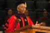 Deborah Wilds, president and chief operating officer of College Success Foundation, brings the commencement address for the Fall graduation service.   - Photo by Matthew Diggs
