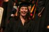 Sara Harlow flashes a big smile after receiving her diploma at the fall graduation ceremony. - Photo by Kristi McMurry