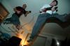Senior Mickey Armstrong and junior Chase Raines enjoy an evening session of the newly released Guitar Hero III. Arguably the most innovative game in recent memory, the third installment of the series boasts expanded features and game play.  - Photo by Matt Elia