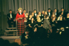 Dr. Barbara McMillin provides narration during <i>A Union Christmas.</i>
 - Photo by Jim Veneman