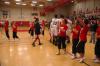 Excited to be back in their home gym, the Bulldogs and the cheerleaders celebrate.  - Photo by Neisha Fuson