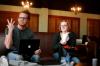 Mark Inman and Kinsey Bolinger hang out in Barefoot's Joe the new coffee house that replaced the student lounge. - Photo by Kyle Kurlick