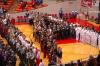 The Lady Bulldogs help form the letter A for NAIA in this year's tournament held in Oman Arena.  - Photo by Neisha Fuson