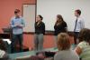 Students involved in SIFE, Students in Free Enterprise, practice their performance material for this year's regional competition.  - Photo by Neisha Fuson