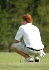 Tyler Lay watches his opponent as he awaits his next shot. - Photo by Steven Aldridge