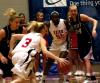 Crystal Eason makes a drive to the basket during the second round game of the NAIA tournament against The Master's. - Photo by Kristi McMurry