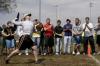Fraternities competing in the ball throw at the Greek Olympics. - Photo by Kyle Kurlick