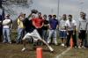 Fraternities competing in the ball throw at the Greek Olympics. - Photo by Kyle Kurlick