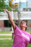 Students participated in a volleyball tournament to help raise money for the disaster relief fund.  - Photo by Kristi McMurry