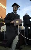 Ross Barnes of Paducah, Ky. celebrates graduation at Union University's spring commencement on Saturday, May 17, 2008. Barnes earned a Bachelor of Science in Business Administration, with an emphasis on economics and finance. - Photo by Jordan Buie