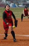 Stephanie Hernandez releases her pitch to the plate. - Photo by Steven Aldridge