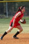 Lindsey Landreneau moves into position after the ball has been put into play. - Photo by Steven Aldridge