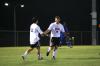 Rafa Rodriguez, sophomore, congratulates his teammate Cooper Rawls, freshman, after a play in Union's game against Rust College.  The Bulldogs won 17-0.

 - Photo by Kristi McMurry
