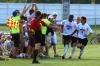 Bulldog fans congratulate the team on the goal scored during a game against Oklahoma Baptist University. - Photo by Kristi McMurry