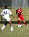 Korie Elrod moves the ball up the field. - Photo by Steven Aldridge